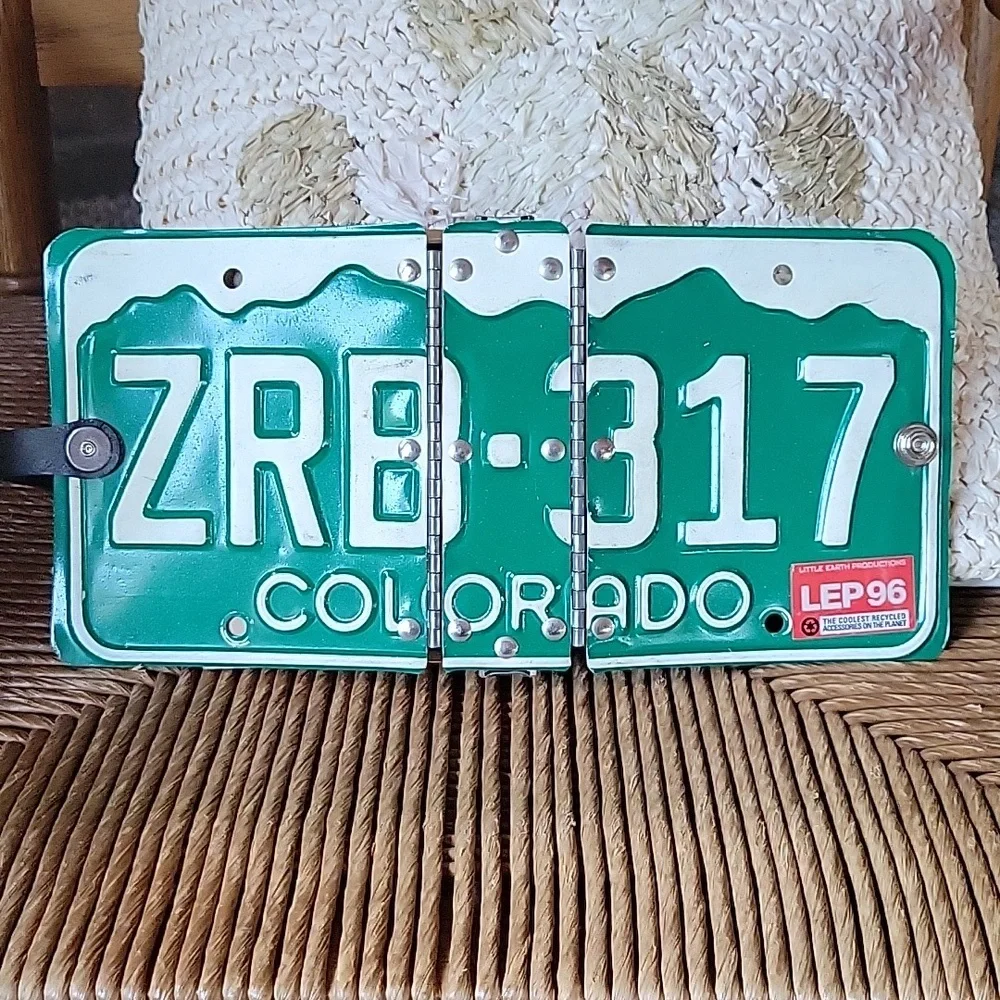 Little Earth Productions, recycled Colorado license plate, notebook/address book